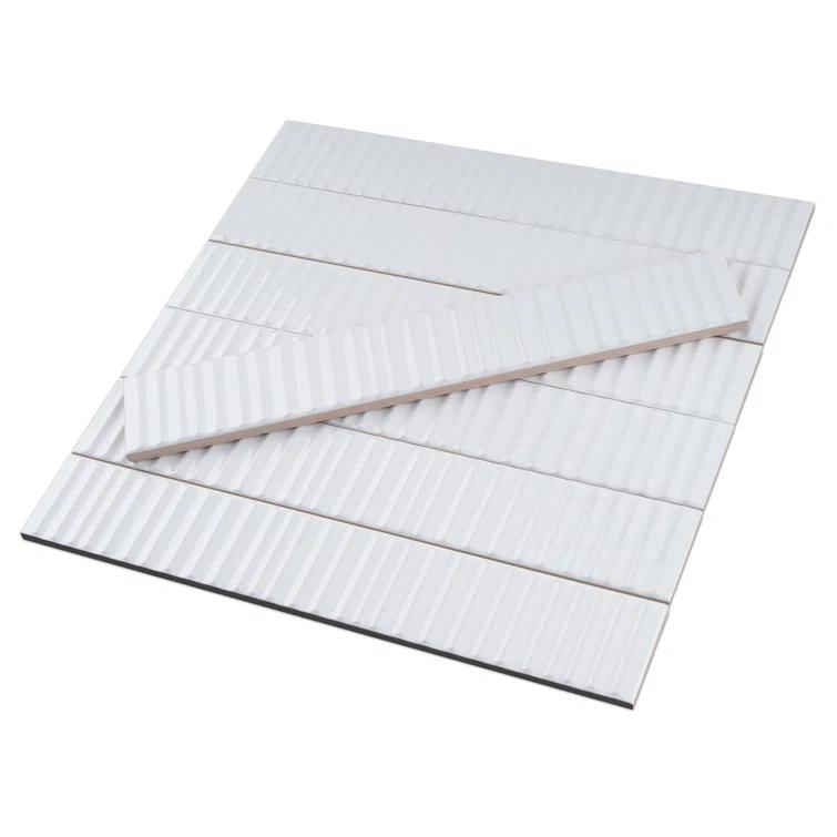Supreme Tile Nova 1.97 in. X 11.81 in. Polished Ceramic Subway Wall Tile