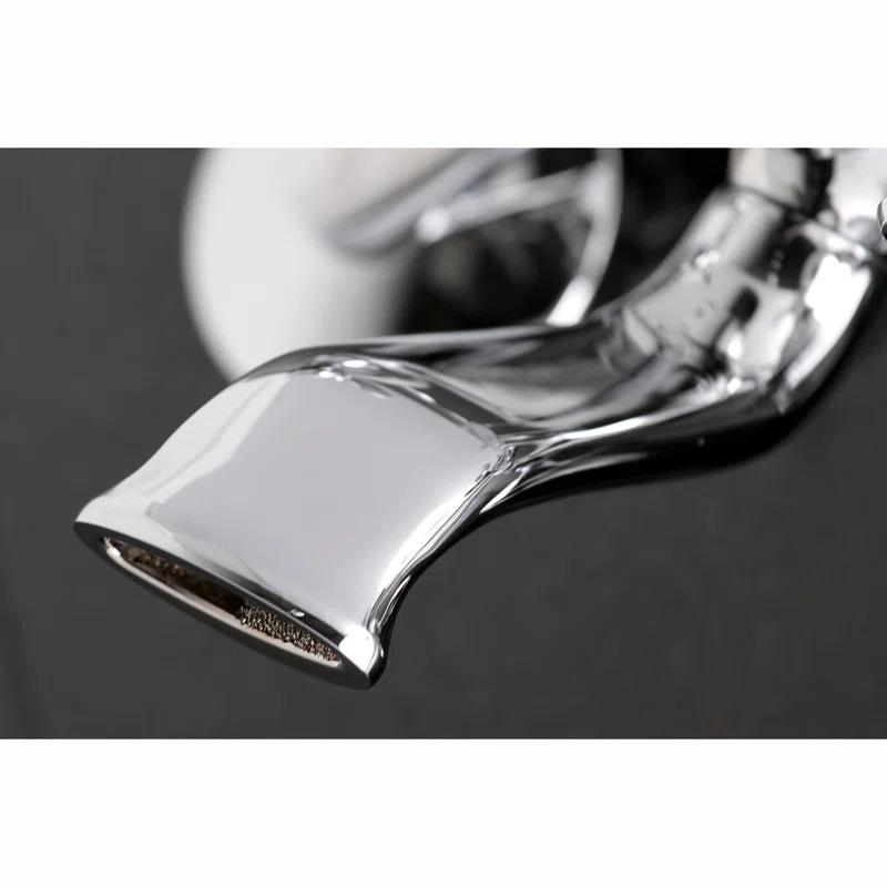 Kingston Brass Kingston Two-Handle 2-Hole Wall Mount Clawfoot Tub Faucet with Hand Shower