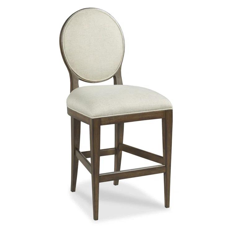 Woodbridge Furniture Ovale Upholstered Counter Stool with Solid Wood Frame