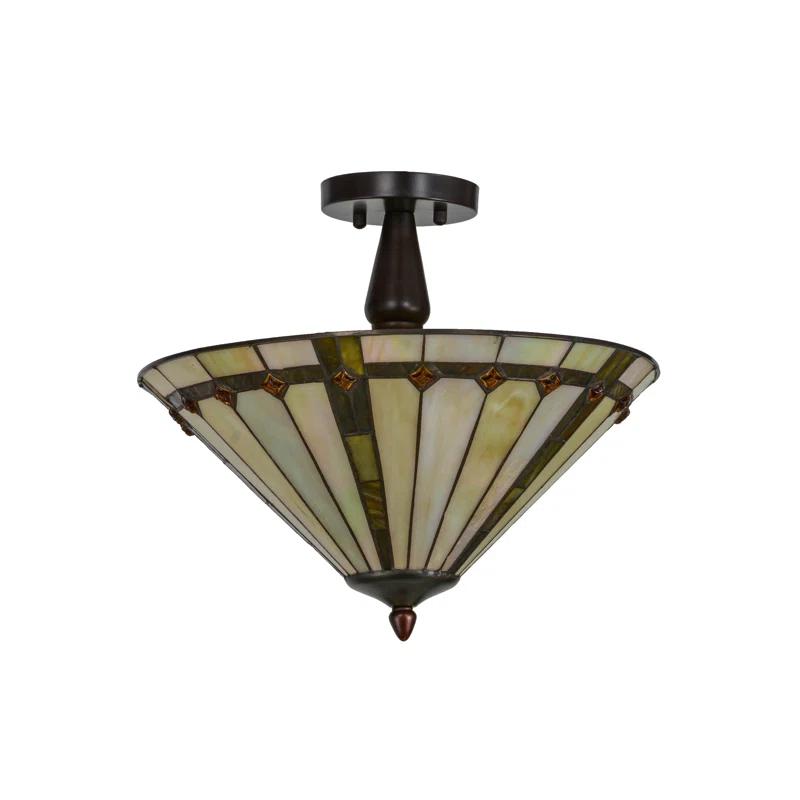 Belvidere Glass Semi Flush Mount