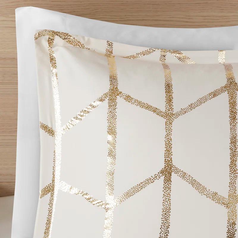 Intelligent Design Raina Metallic Printed Comforter Set