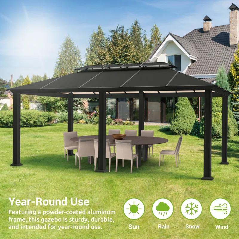 Paragon-Outdoor Santa Monica Aluminum Patio Gazebo