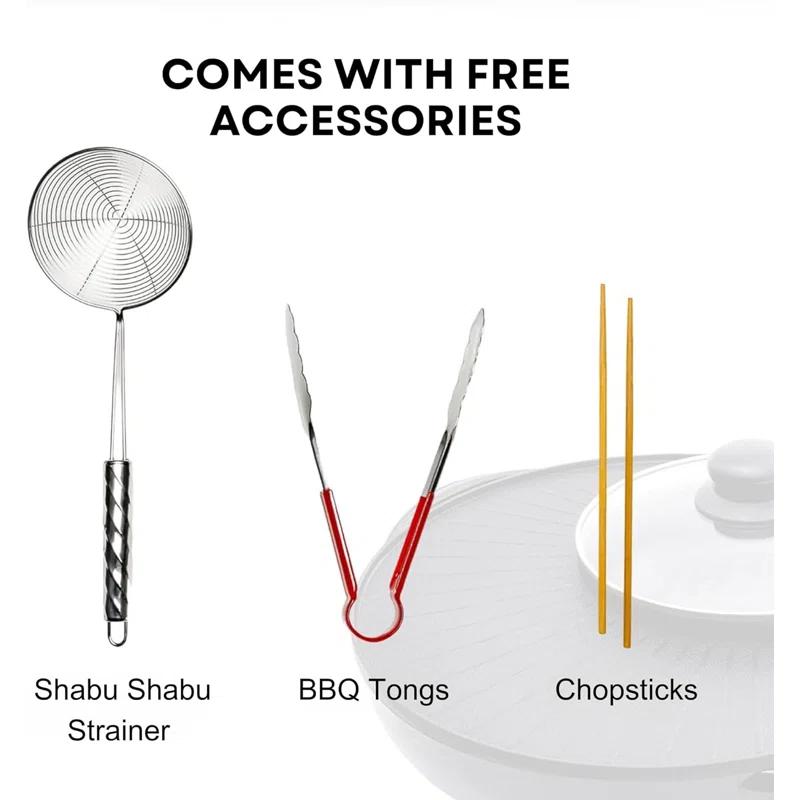 Ovente OVENTE 2-in-1 Hot Pot and Grill Combo