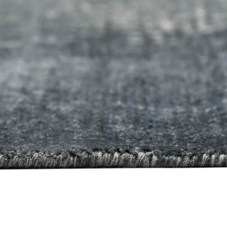 AMER Rugs Hermitage Empress Salon Black Hand-Knotted Wool/Viscose Area Rug