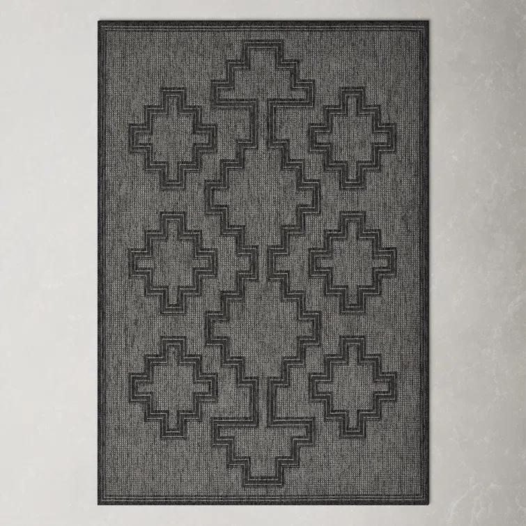 Ava Moroccan Charcoal Indoor / Outdoor Area Rug