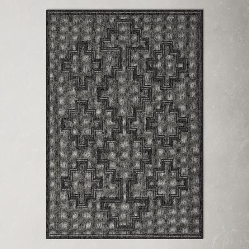 Ava Moroccan Charcoal Indoor / Outdoor Area Rug