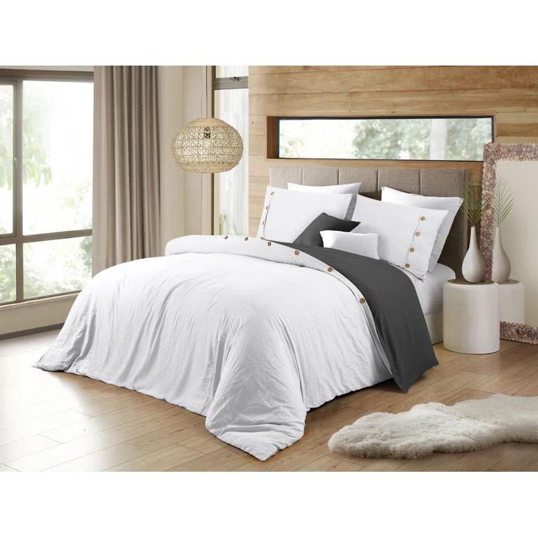 Swift Home Prewashed Microfiber Reversible Duvet Cover Set