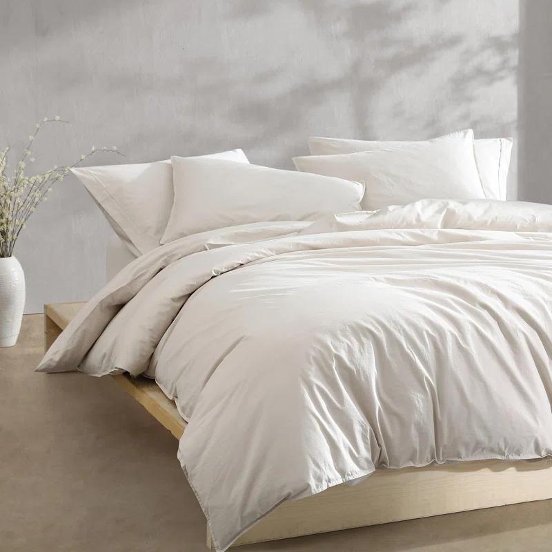 Calvin Klein Calvin Klein Washed Percale Cotton Solid Comforter Set
