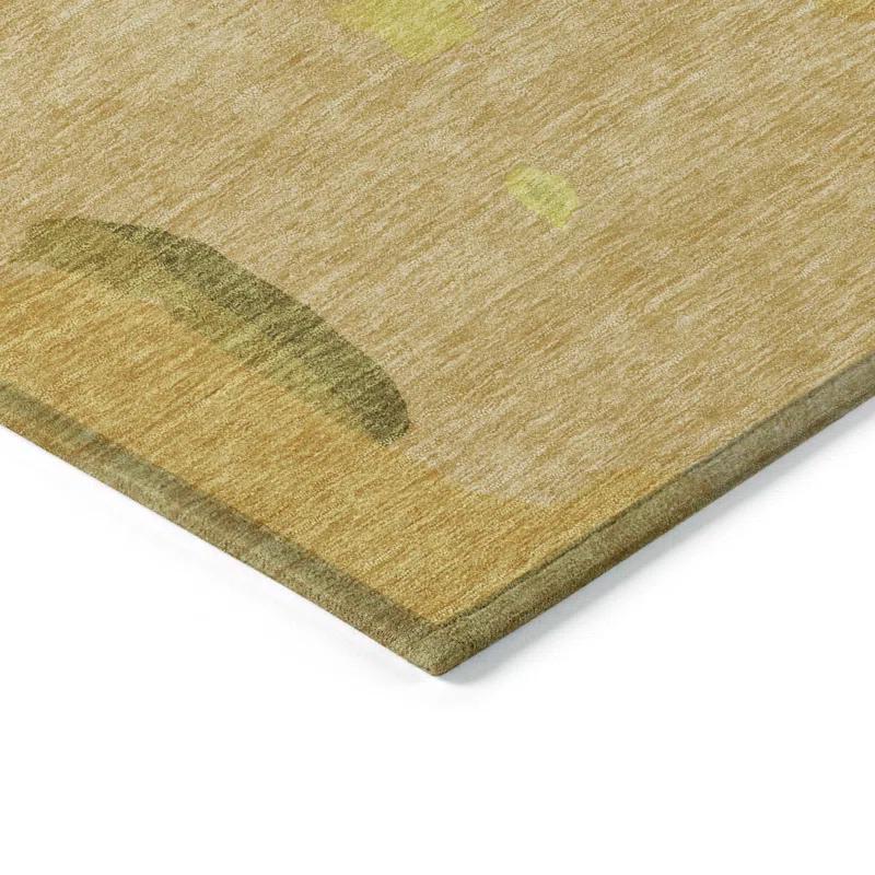 Machine Washable Indoor/Outdoor Chayden ACN1028 Gold Rug