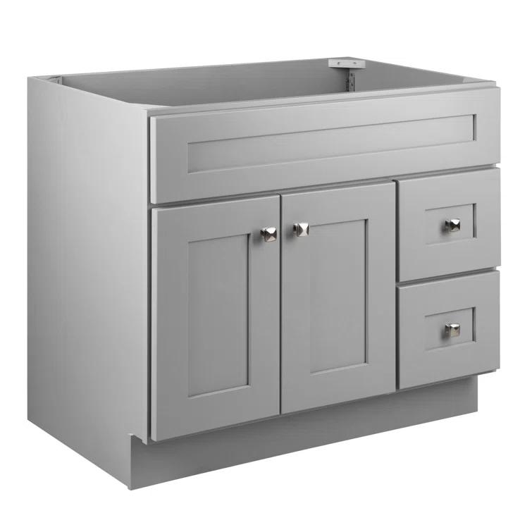 Design House Brookings 36 Inch Bathroom Vanity, Ready to Assemble, Solid Wood, Sherwin Williams – Design House, 587097