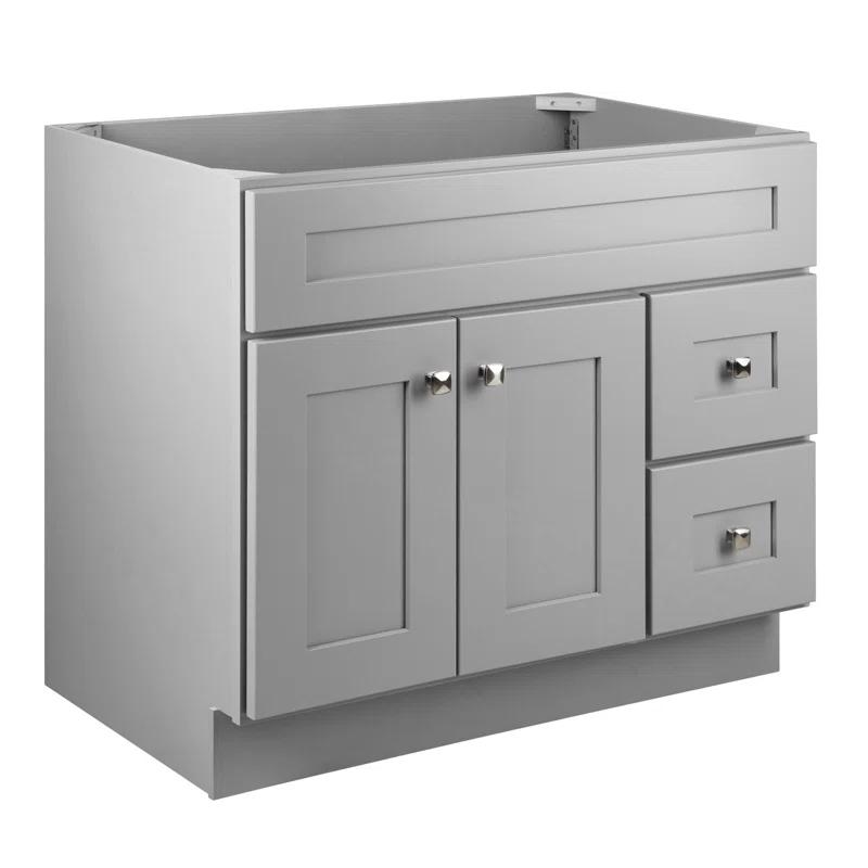 Design House Brookings 36 Inch Bathroom Vanity, Ready to Assemble, Solid Wood, Sherwin Williams – Design House, 587097