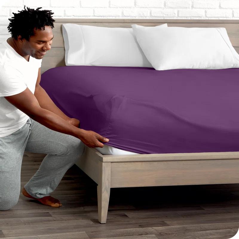 Bare Home Microfiber Fitted Sheet
