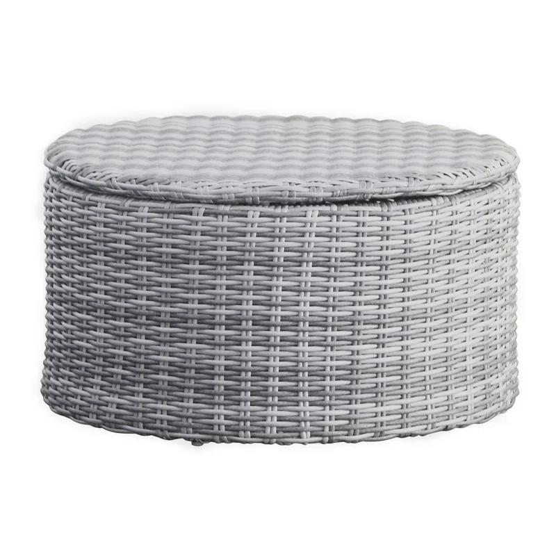 Elle Decor Elle Decor Vallauris Outdoor Coffee Table with Storage, Gray