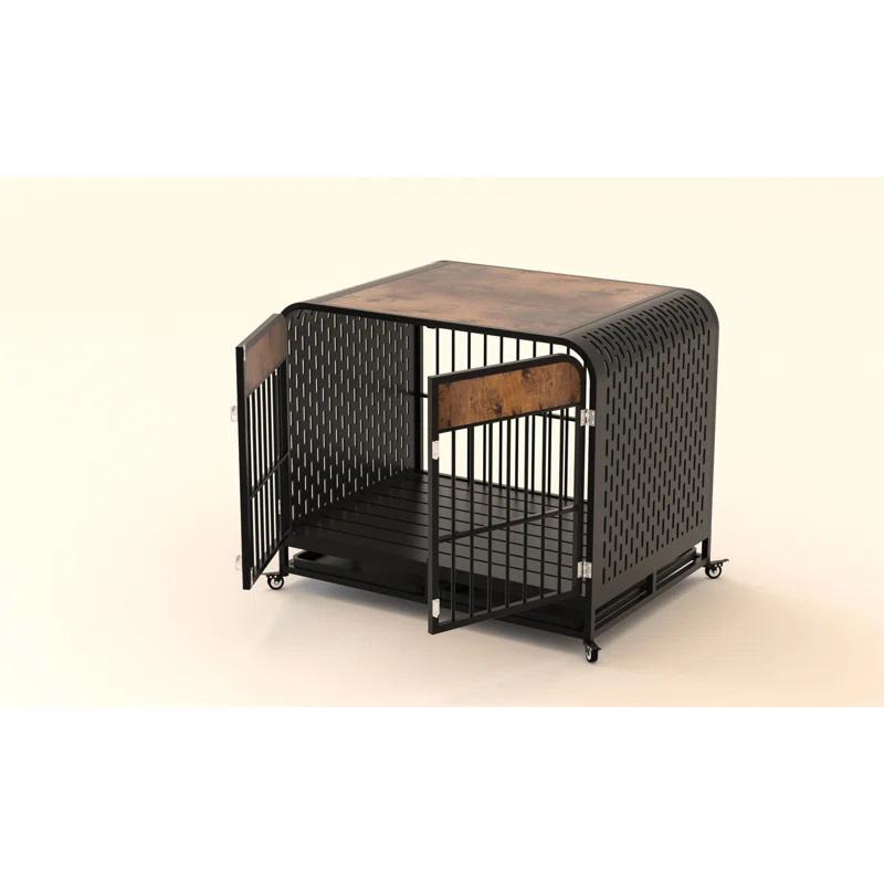 Archie & Oscar™ Heavy Duty Dog Crate Dog Cage With Wide Tabletop Strong Wooden Furniture Style