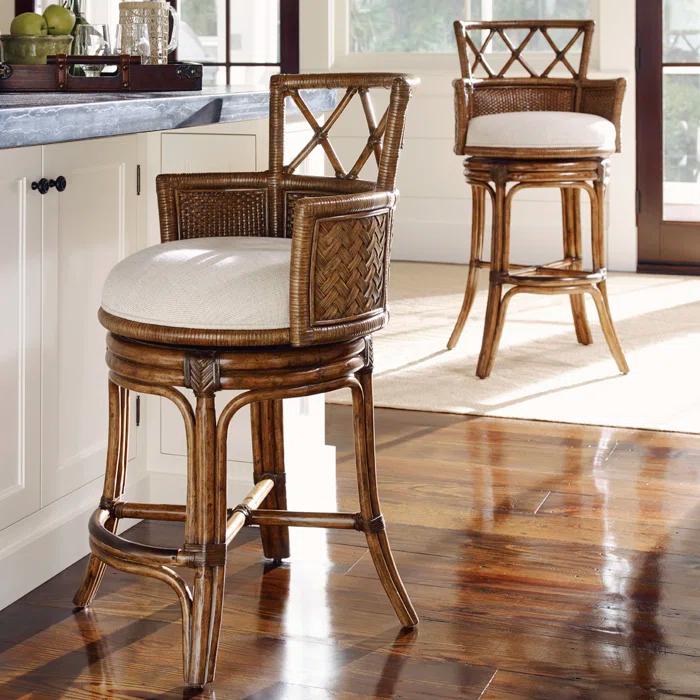 Tommy Bahama Home Bali Hai Kamala Bay Swivel Stool & Reviews | Wayfair