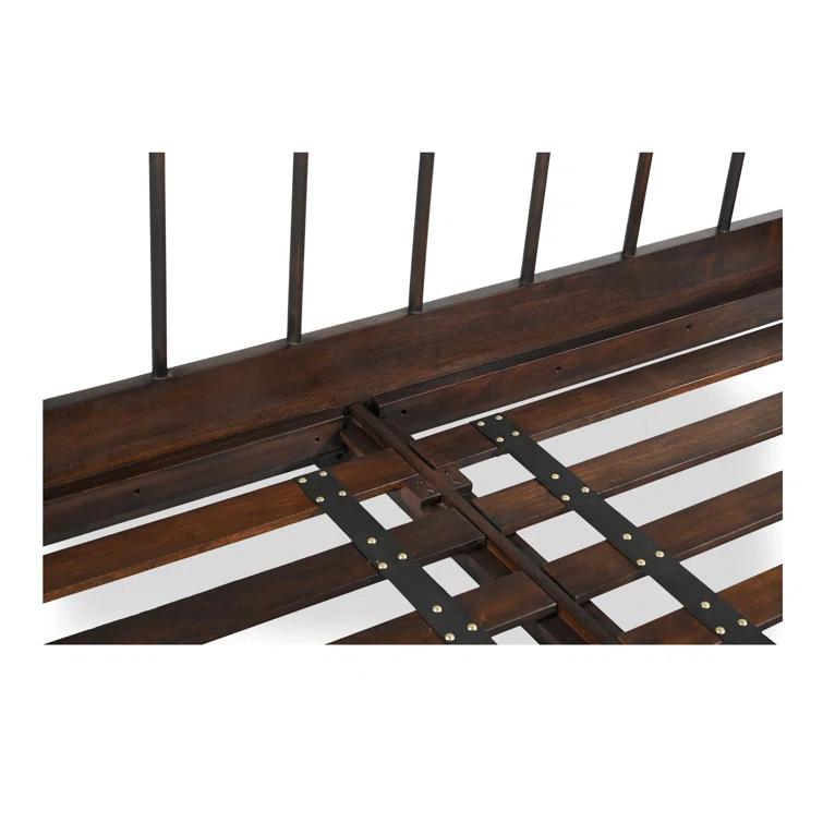 Wallis Platform Bed - Dark Brown / King