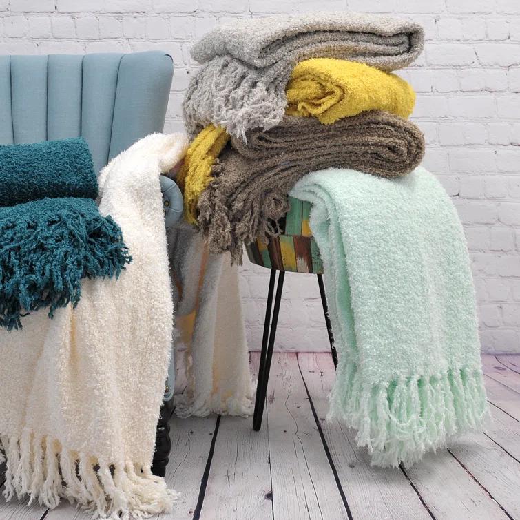 Home Soft Things Fluffy Handmade Throw Blanket
