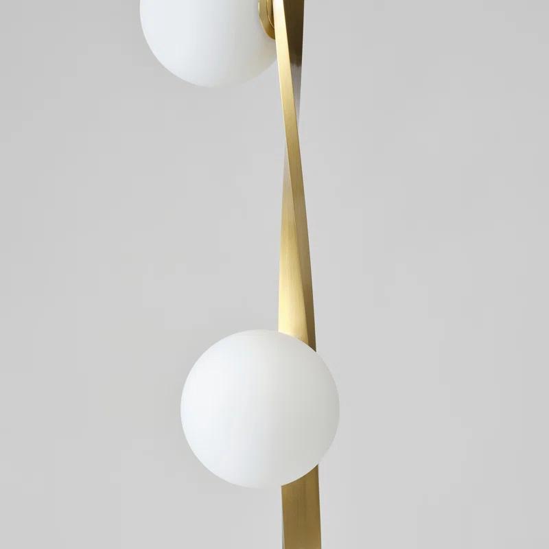 Brightech Nola 60 in. Industrial 3-Way Dimming LED Floor Lamp with 3 Glass Globe Shades