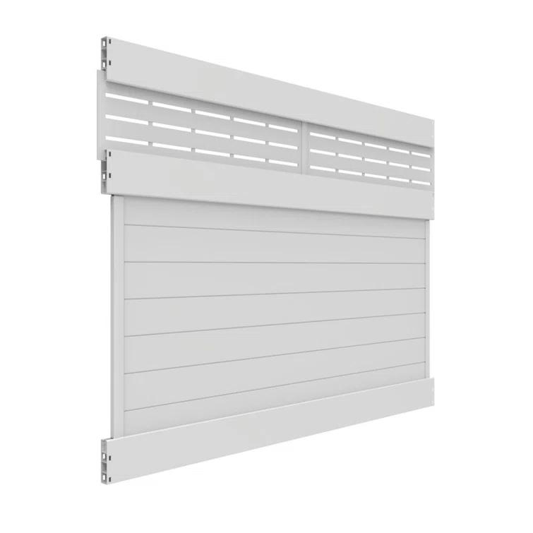Barrette Outdoor Living Horizontal Fence Boardwalk White Vinyl Panel Kit