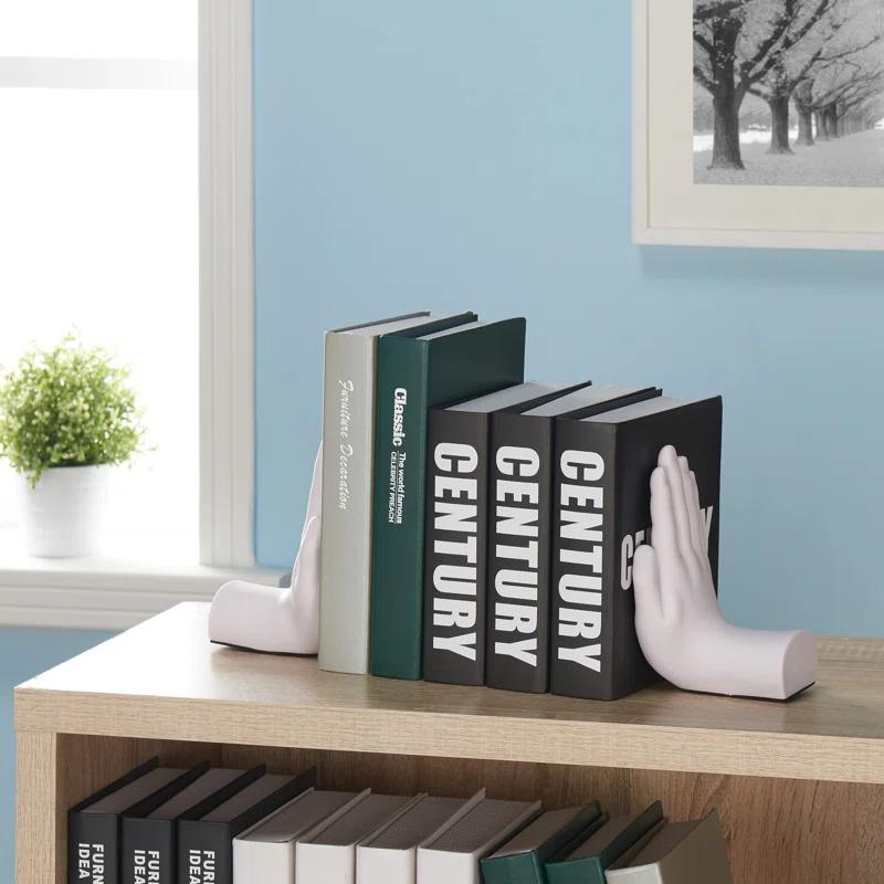 Wrought Studio™ Modern & Contemporary Resin Non-Skid Bookends (Set of 2)
