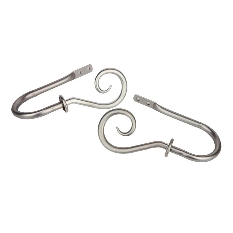 Rod Desyne Modern Curl Steel Curtain Holdback (Set of 2)