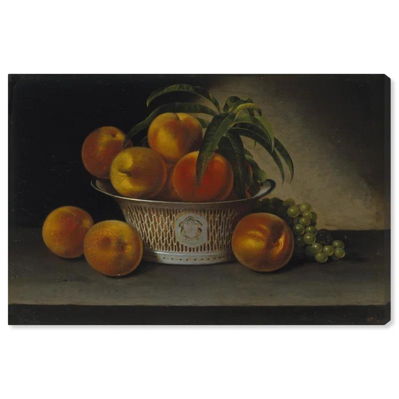 Art Remedy Still Life with Peaches Canvas Vintage Farm Wall Art by Art Remedy