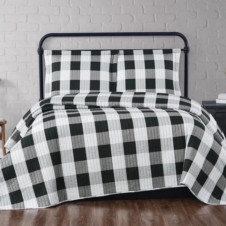 Truly Soft Buffalo Plaid Farmhouse / Country Plaid Quilt Set