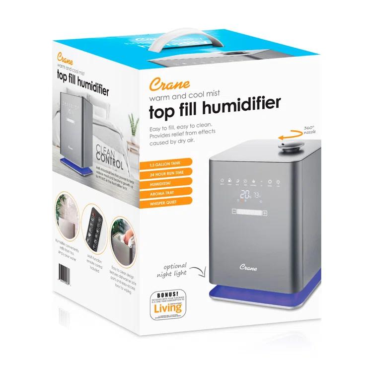 Crane USA Crane USA 1.2 Gallons Cool Mist Ultrasonic for 500 Cubic Feet