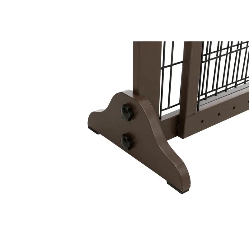 TRIXIE TRIXIE Freestanding Pet Gate with Pet Door, Adjustable Width, 22.5 in Height
