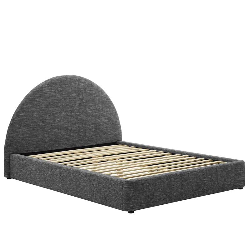 Resort Performance Velvet Arched Round Platform Bed