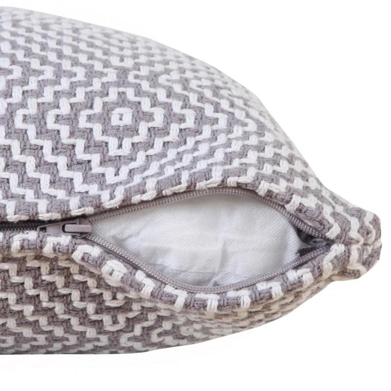 George Oliver Droitwich Geometric Cotton Reversible Throw Pillow