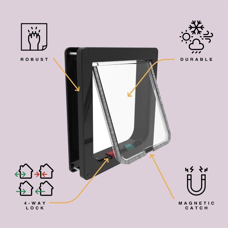 Hakuna Pets Hakuna Plastic Door Mounted Pet Door