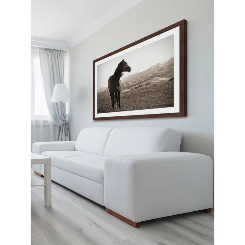 Marmont Hill "Horse in Wind" Framed Print