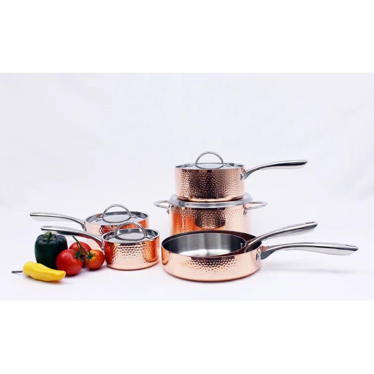 BergHOFF BergHOFF Vintage 10 Piece Hammered Copper Cookware Set