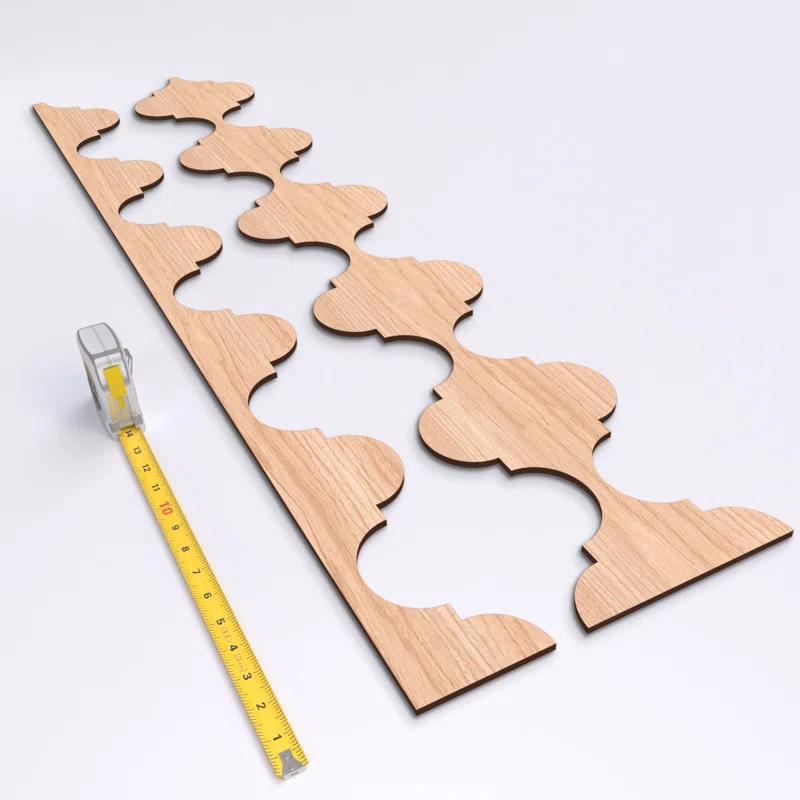 Ekena Millwork Marrakesh Adjustable Wood Decorative Slat Wall Panel Kit