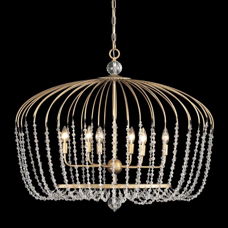 Voliere 6 - Light Havana Gold Unique/Statement Pendant