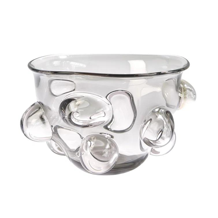 Global Views Bubbled Bowl-Smoke Grey