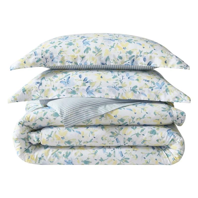 Laura Ashley Laura Ashley Nora Blue Cotton Comforter Bonus Set