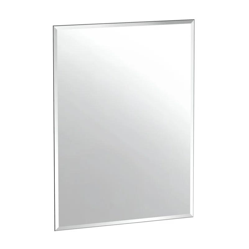Gatco Flush Mount Frameless Beveled Wall Rectangle Mirror | Mount Landscape or Portrait