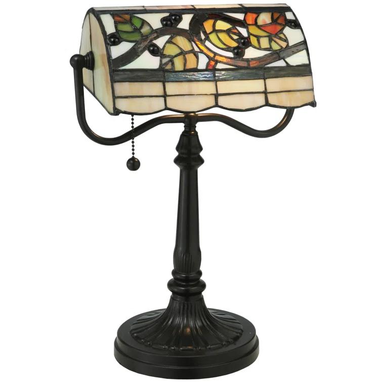 Meyda Lighting Meyda Tiffany & Stained Glass Metal Bankers Lamp