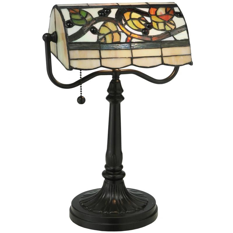 Meyda Lighting Meyda Tiffany & Stained Glass Metal Bankers Lamp