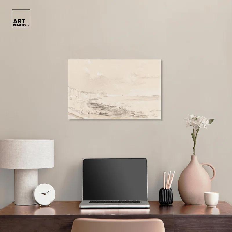 Art Remedy Sea Coast Scene 19th Century Canvas Coastal Classic Art by Art Remedy