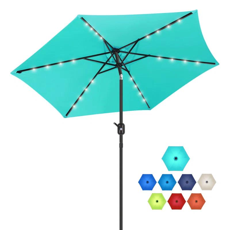 90'' Lighted Tilt Market Umbrella