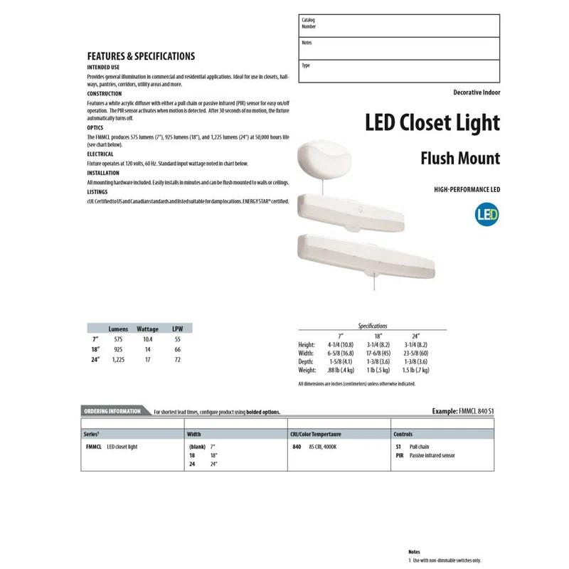 Acrylic LED Flush Mount