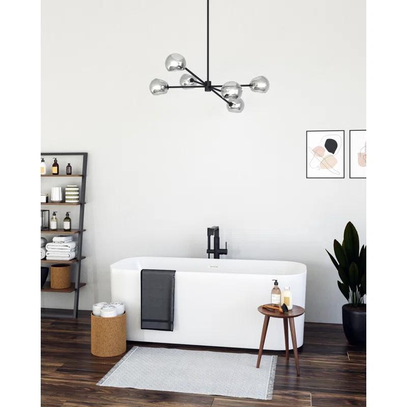 Willow 6 Light Metal Sputnik Chandelier