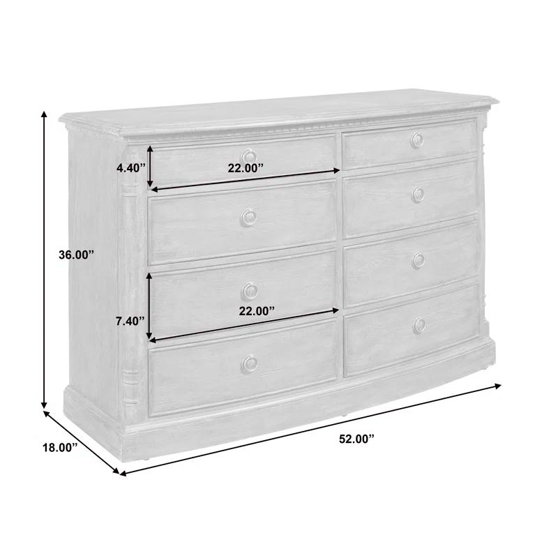 Pulaski Furniture Robin Egg 8 Drawer 51.97" W Double Dresser