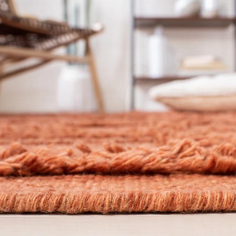 Laurel Foundry Modern Farmhouse® Hartzler Hand-Woven Flatweave Wool/Cotton Rust/Orange Area Rug