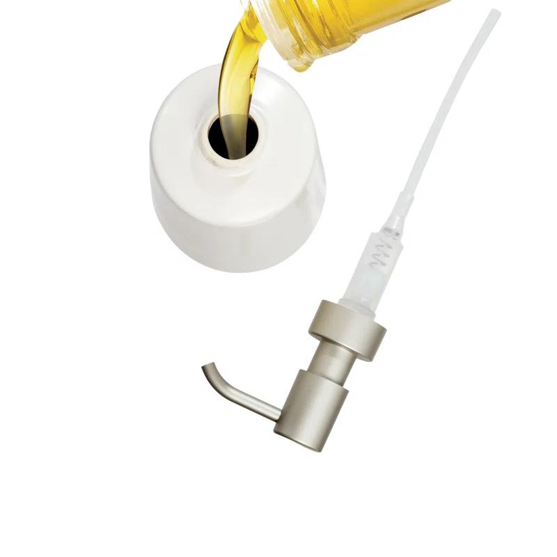 iDesign iDesign Eco Vanity Ceramic Earth Collection Refillable Tall Soap Dispenser