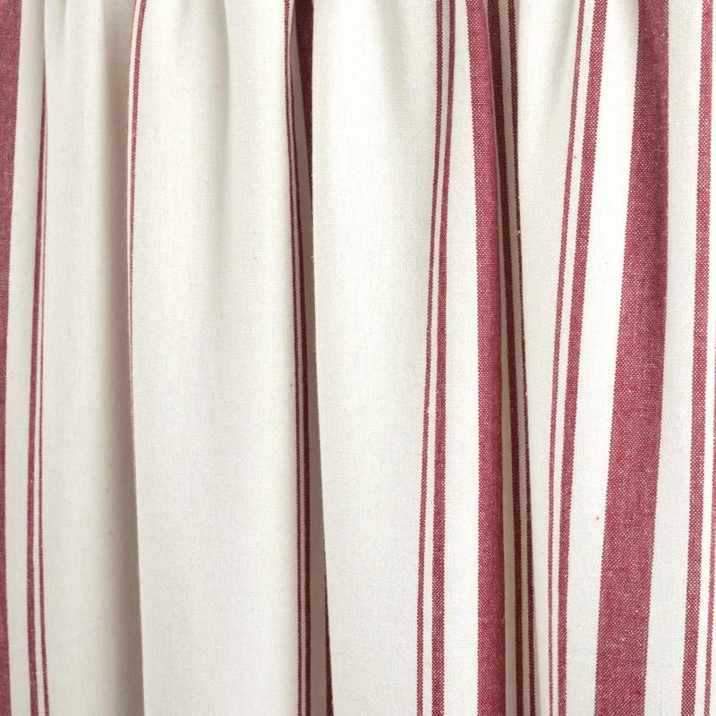 Lush Decor Farmhouse Stripe Striped Ruffled 52'' W Window Valance