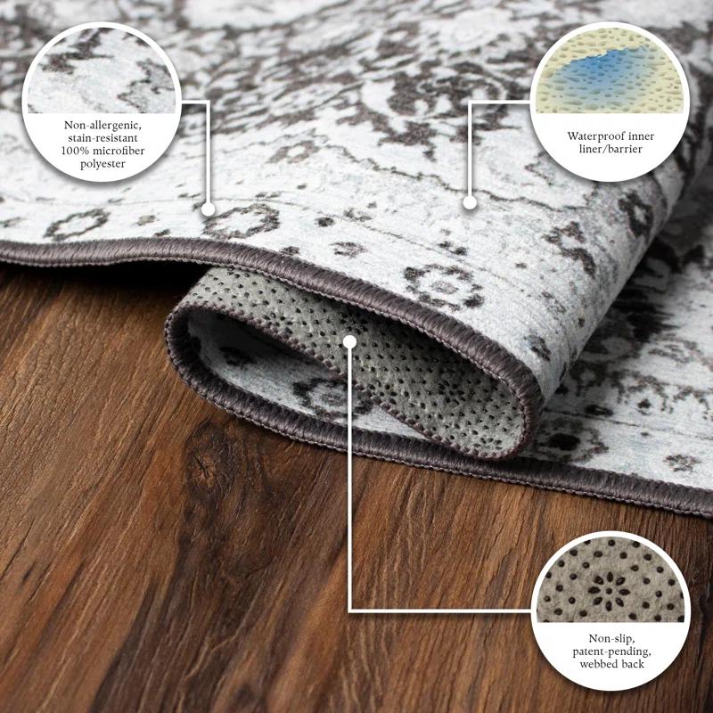 My Magic Carpet Parviz Grey Oriental Flatweave Gray Area Rug & Reviews | Wayfair